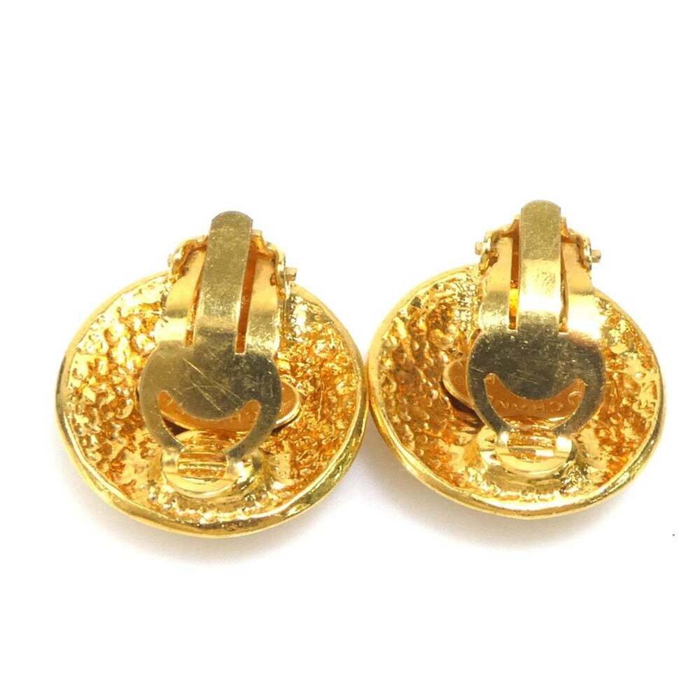 CHANEL Gold Logo Earrings - Picture 4 of 5